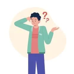 Confused person illustration